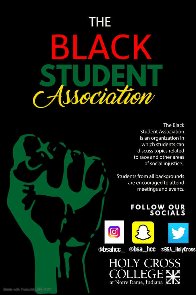 Black Student Association information poster