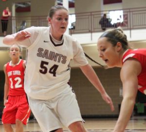 Francesa McCarthy during her days on the women's basketball team