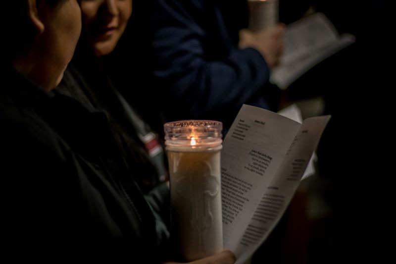 Latinos Unidos group meeting for prayer