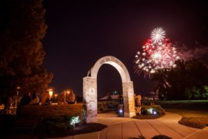 Fireworks celebration on welcome weekend 2020