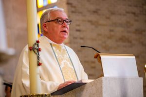 Rev. David T. Tyson, C.S.C., celebrates Mass