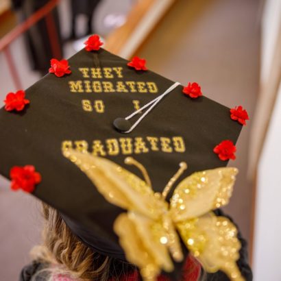 Decorated graduation hat