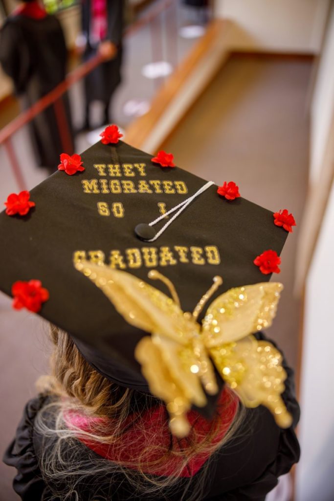 Decorated graduation hat