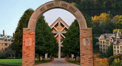 Graphic of Saint Mary's College, Holy Cross College, and the University of Notre Dame
