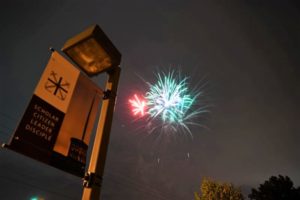 Fireworks during welcome weekend celebrations