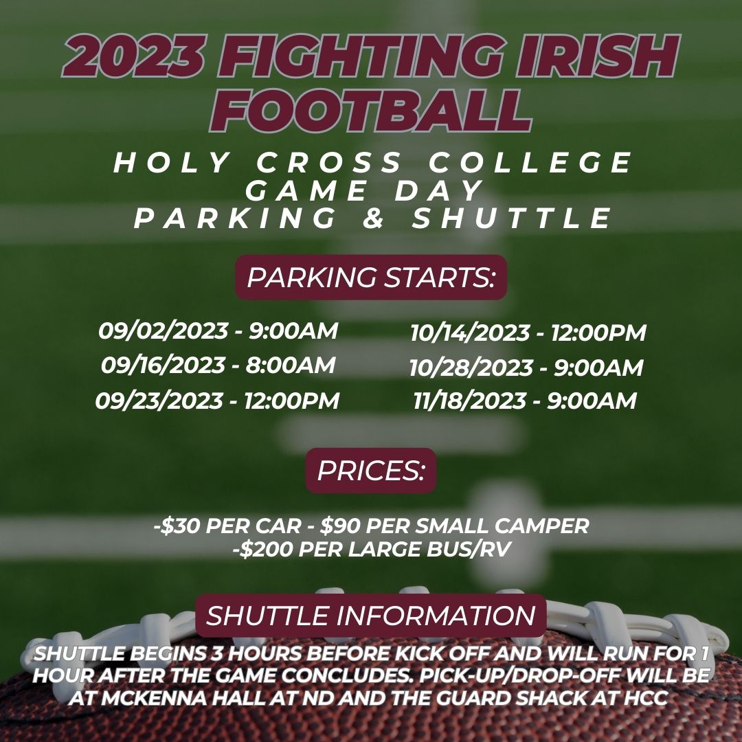 2023 Notre Dame Home Game Parking Information