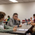 Anthony Monta teaching an English class.