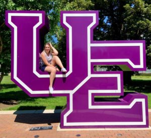 Pictured is Katie Luczak at the University of Evansville