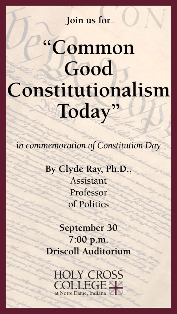 2021 Constitution Day speaker advertisement