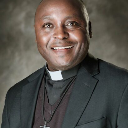 Pictured is Father Fred Jenga, C.S.C.