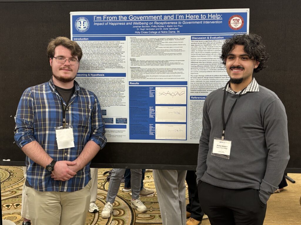 Holy Cross Students Make Their Mark at Major Psychology Conference