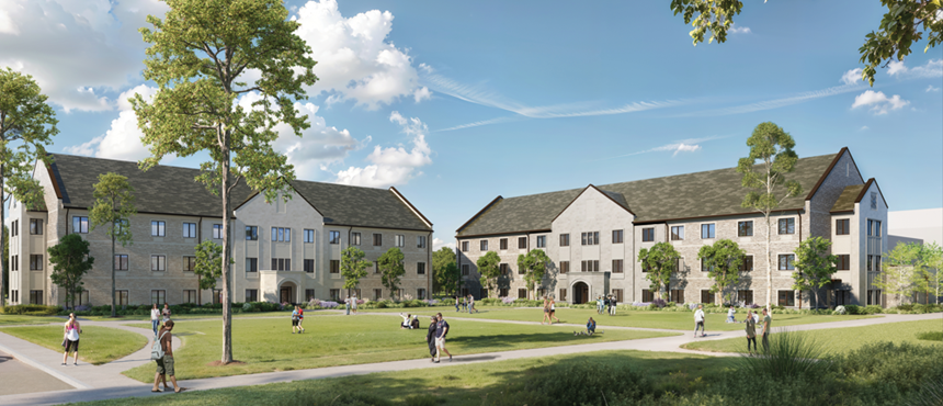 President Clark Announces Construction of New Residence Hall, Groundbreaking Ceremony