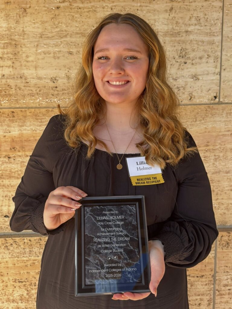 Holy Cross College Student Lilian Holmer Receives Indiana’s “Realizing the Dream” Scholarship 