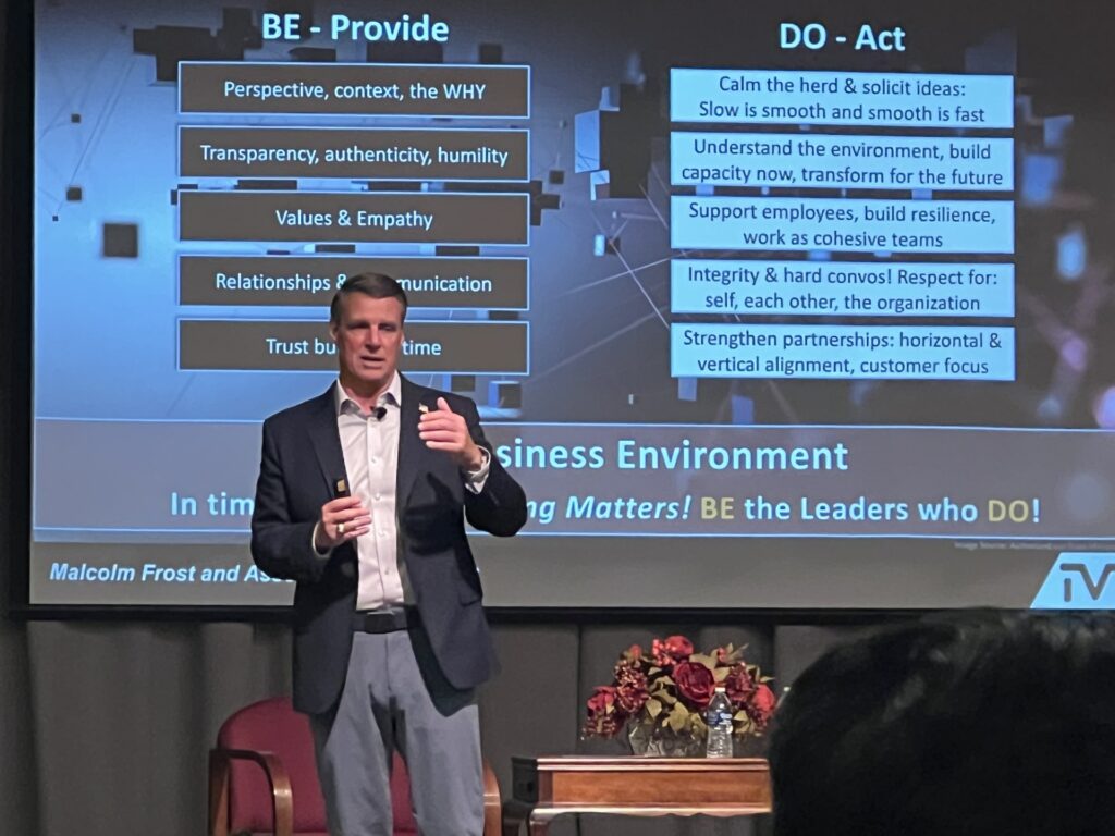General Frost Challenges Holy Cross Students to Lead Through Uncertainty and Volatility